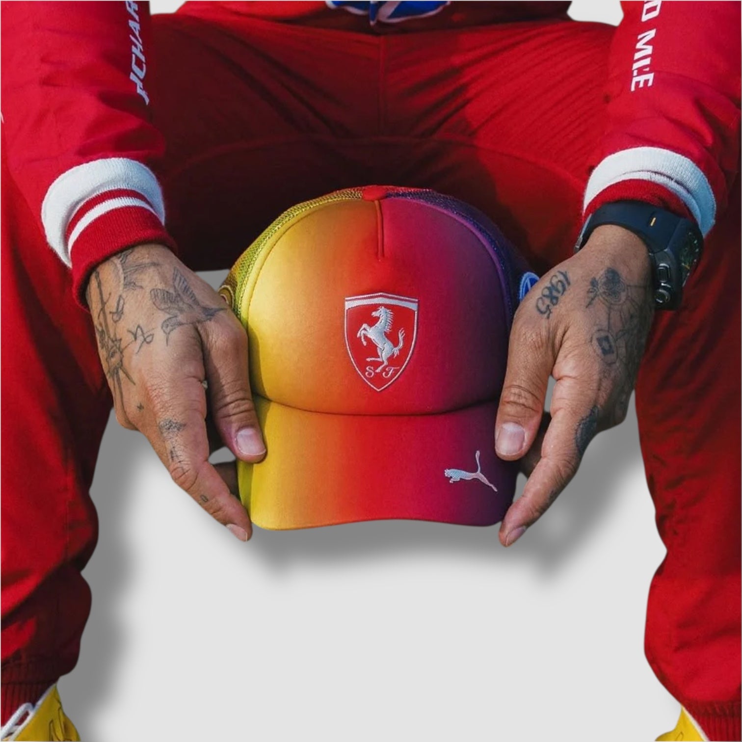 FERRARI LEWIS HAMILTON BRITISH CAP